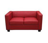 Canapé / sofa Lille 2 places ~ simili-cuir rouge