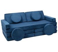 Canapé Sofa modulaire Multifonctionnel Blocs en Mousse Voiture avec Volant (Couleur: Bleu Marine (Velours côtelé))