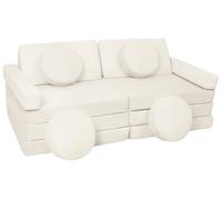 Canapé Sofa modulaire Multifonctionnel Blocs en Mousse Voiture avec Volant (Couleur: crème (Velours côtelé))