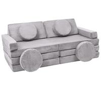 Canapé Sofa modulaire Multifonctionnel Blocs en Mousse Voiture avec Volant (Couleur: Gris (Velours côtelé))