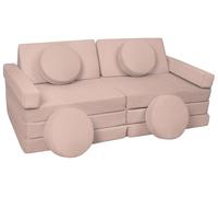 Canapé Sofa modulaire Multifonctionnel Blocs en Mousse Voiture avec Volant (Couleur: Rose Clair (Velours côtelé))