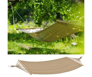 Canapé suspendu bois mat surface canapé salon de jardin terrasse beige L 280 cm 100kg