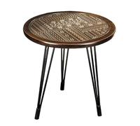 Canapé Table Basse Table à thé Ronde rétro en Bois, Style Chinois, Petite, for la Maison, Le Salon, Balcon