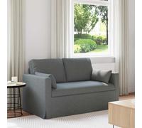 vidaXL Canapé sectionnel modulable en tissu gris foncé 138 x 78 x 80 cm