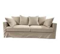 Canapé - UB DESIGN - Boheme - 4 places - Tissu 63% coton - Convertible taupe