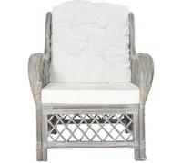 Vidaxl Canapé Avec Coussin Gris Rotin Naturel Et Lin Multicolore