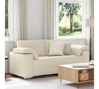 Canapé Vidaxl Beige Polyester 2.5 Places Housses Amovibles Canapé Beige