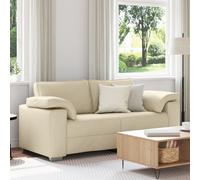 Canapé Vidaxl Crème Tissu Moyen Résistant Canapé Rectangulaire