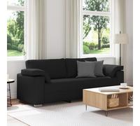 Canapé Vidaxl Noir Métal 219 X 77 X 82 Cm Canapé D'extérieur