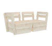 Vidaxl Canapé Palette À 2 Places De Jardin Bois D'épicéa Imprégné