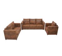Canapés 2 pcs Cuir Daim Synthétique Fauteuil Mobilier Meuble de Salon vidaXL