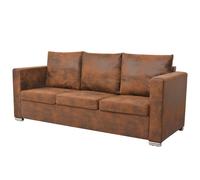 Canapés 2 pcs Cuir Daim Synthétique Fauteuil Mobilier Meuble de Salon vidaXL