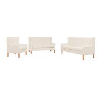 Canapés 2 pcs Tissu Gris Mobilier Fauteuil Chaise Canapé de Salon vidaXL