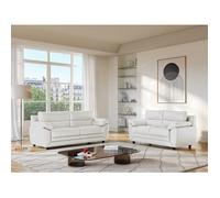 Canapés 3 places et 2 places MANOA en simili - Blanc