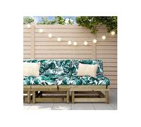 vidaXL Canapés centraux 825463 2 pcs bois de pin imprégné avec coussins Vert G