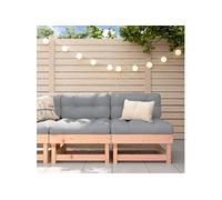 vidaXL Canapés Centraux de Jardin 2 pcs, Sièges avec Dossier, Meubles de Terrasse Patio Arrière-cour Balcon Extérieur, Bois 825406