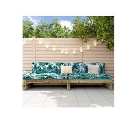 Vidaxl Canapés Centraux De Jardin 2 Pcs 120x80 Cm Bois De Pin Imprégné