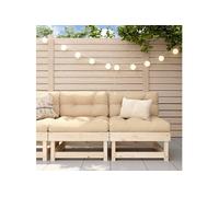Canapés Centraux de Jardin 2 pcs, Sièges avec Dossier, Meubles de Terrasse Patio Arrière-cour Balcon Extérieur, Bois 825401