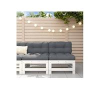 Vidaxl Canapés Centraux De Jardin 2 Pcs Blanc Bois De Pin Massif