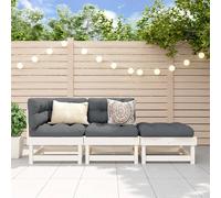 Vidaxl Repose-Pied De Jardin Blanc Bois De Pin Massif