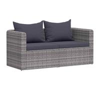 Canapés d angle de jardin 2 pcs Gris Résine tressée