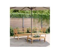 vidaXL Canapés d'angle palette de jardin 2 pcs bois massif d'acacia, canapé de jardin, siège de jardin, siège d'extérieur, 3209306