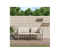 Vidaxl Canapés D'angle Sectionnels Avec Coussins 2 Pcs Résine Tressée