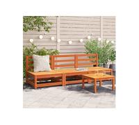 Canapés de Jardin 2 pcs, Siège avec Dossier, Meuble de Terrasse Patio Arrière-cour Extérieur, Cire Marron Bois de Pin 837932