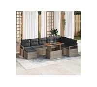 Ensemble de canapé de jardin avec stockage 9 pc Poly rotin confort vidaXL vidaXL