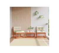 Vidaxl Canapés De Jardin Sans Accoudoirs Et Coussins 2 Pcs Pin Massif