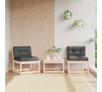 Canapés de Jardin sans Accoudoirs et Coussins Chaise 2 pcs Pin Massif vidaXL