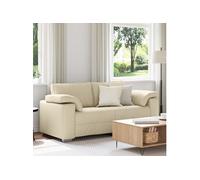 Canapé Vidaxl Crème Tissu Moyen Résistant Canapé Rectangulaire