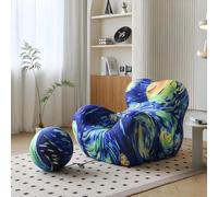 CanapéS Modernes Et Confortables, Canapé à Compression sous Vide, Canapé en éPonge, Canapé De Sol Paresseux avec Pouf, pour HôTels, Chambres D'HôTes,Starry Sky,102×115×92cm