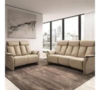 Canapés Relax 3 Places Electrique et 2 Places Fixe Beige - COIMBRA - ALTOBUY Beige G