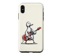 Canard Amusant Jouant de la Guitare Rock Musicien Kitty Style rétro Coque pour iPhone XS Max