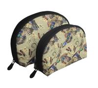 Canard Aquarelle, Trousse de Maquillage Coquille Femme Petit Porte-Monnaie Trousse de Toilette Trousse à cosmétiques 2 pièces
