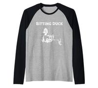 Canard Assis Idiom Fun pour Enfants et Enseignants Idiom Manche Raglan