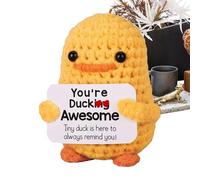 Canard au Crochet,Décor de Bureau Positive - d'Encouragement Artisanale pour Collectionneurs Adultes Adolescents Mères Collègues Employés - Décoration Chambre Nursery Adulte Collectionneur Adolescent
