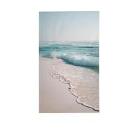 Canard blanc avec nœud rose sur la tête de la cour, bannière de vœux de saison avec œillets, décoration d'intérieur et d'extérieur