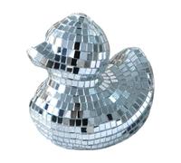 Canard Boule Disco - Accessoire Festif Brillant, Ornement Déco En Verre Miroir | Décoration Créative Pour Maison, Et Événements, Parfait Pour Gâteaux Et Ambiance Rétro Luminescent Figurine Scinti