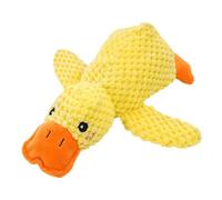 Canard calmant pour chien - Jouet à mâcher en peluche jaune pour chien, le canard calmant doux, jouet interactif froissé pour chien, jouet durable pour soulager l'ennui, jouet couineur pour chiens de