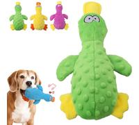 Canard calmant pour chien, jouet à mâcher jaune avec son charlatan pour chiens d'intérieur, jouets interactifs pour les garder occupés (vert)