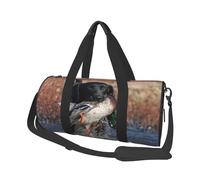 Canard Chasse Labrador Chien Cool Noir Chiot Animal, Sac de Voyage de Grande capacité, Sac à Main Rond, Sac de Voyage de Sport, fourre-Tout, Sac de Fitness