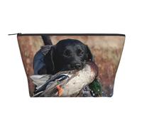Canard Chasse Labrador Chien Cool Noir Chiot Animal, Trousse de Toilette Trousse de Maquillage Sac à cosmétiques Trousse de Toilette de Voyage Portable