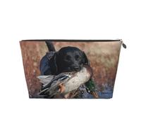 Canard Chasse Labrador Chien Cool Noir Chiot Animal, Trousse de Toilette Trousse de Maquillage Sac à cosmétiques Trousse de Toilette de Voyage Portable
