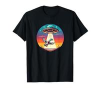 Canard colvert enlevé extraterrestre vaisseau spatial chasse chasseur T-Shirt