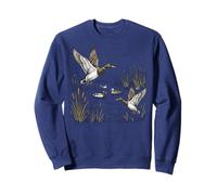 Canard colvert Vintage Chasse Nature rétro années 90 Faune Sauvage Sweatshirt