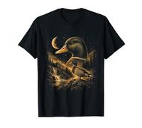 Canard colvert Vintage Croissant de Lune forêt Faune T-Shirt