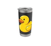 Canard Couineur En Caoutchouc Mignon Jaune Drôle Croisière Gobelet isotherme en acier inoxydable double paroi
