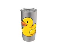 Canard Couineur En Caoutchouc Mignon Jaune Drôle Croisière Gobelet isotherme en acier inoxydable double paroi